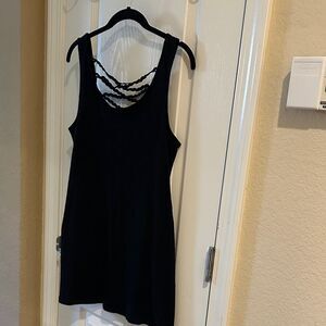 Xhilaration Black swim coverup dress with Strappy Back